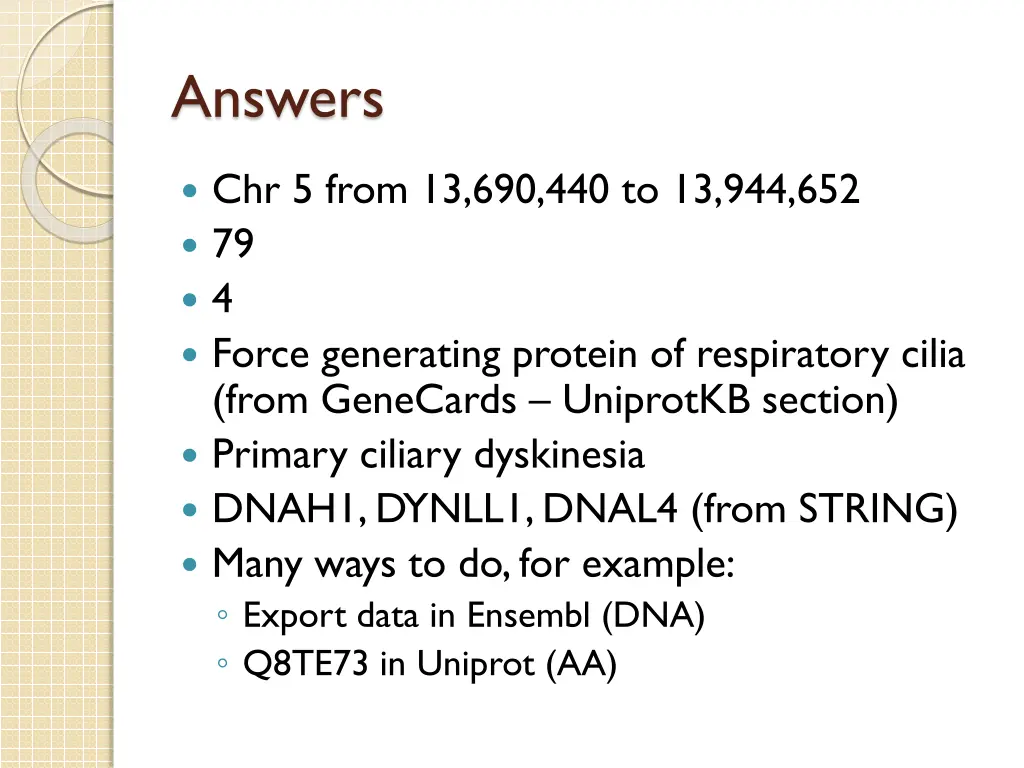 answers 1
