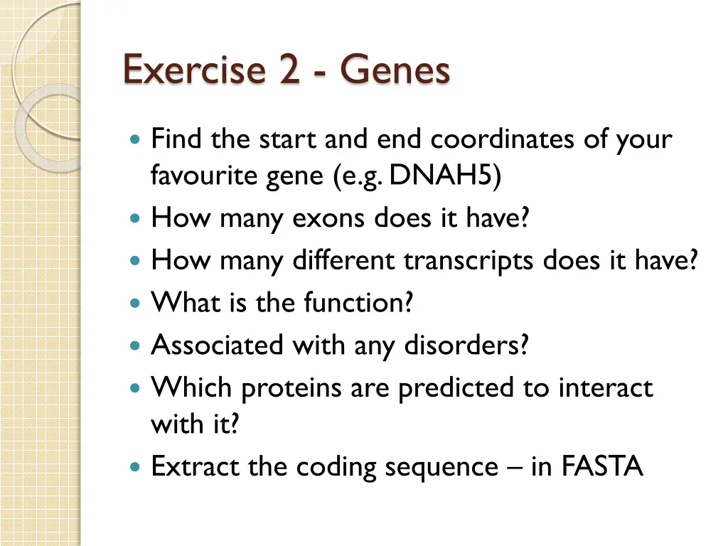 exercise 2 genes