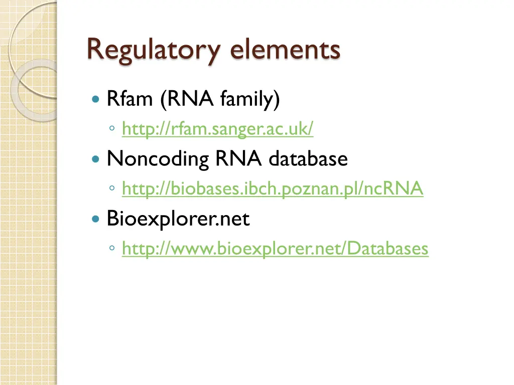 regulatory elements