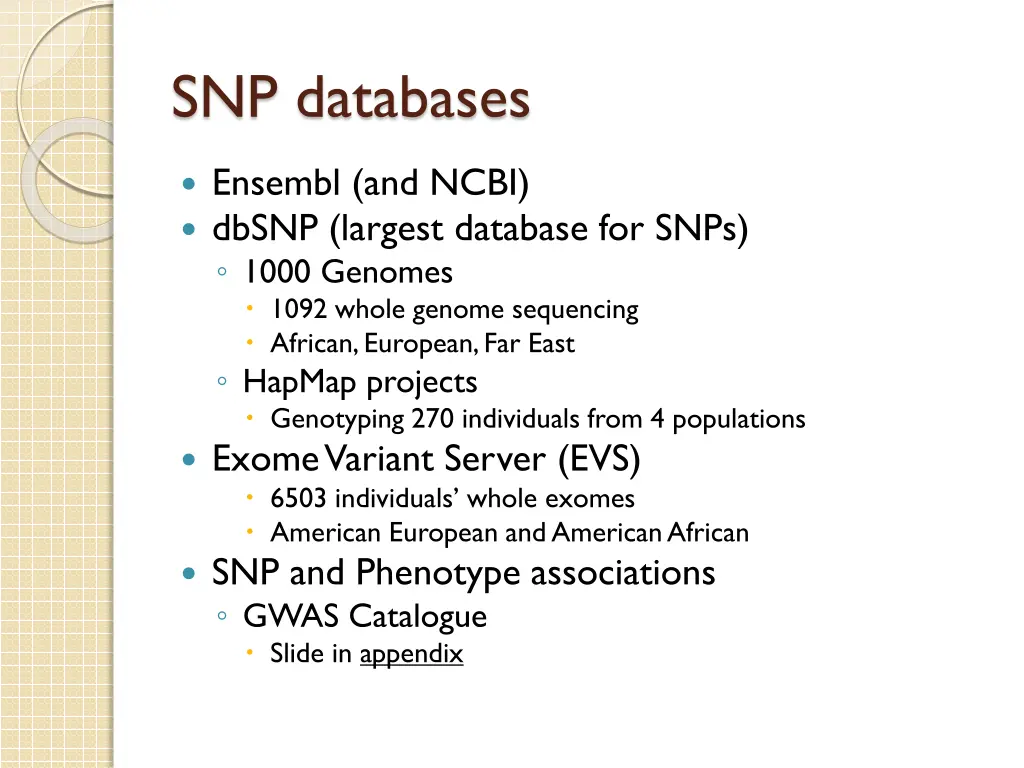 snp databases