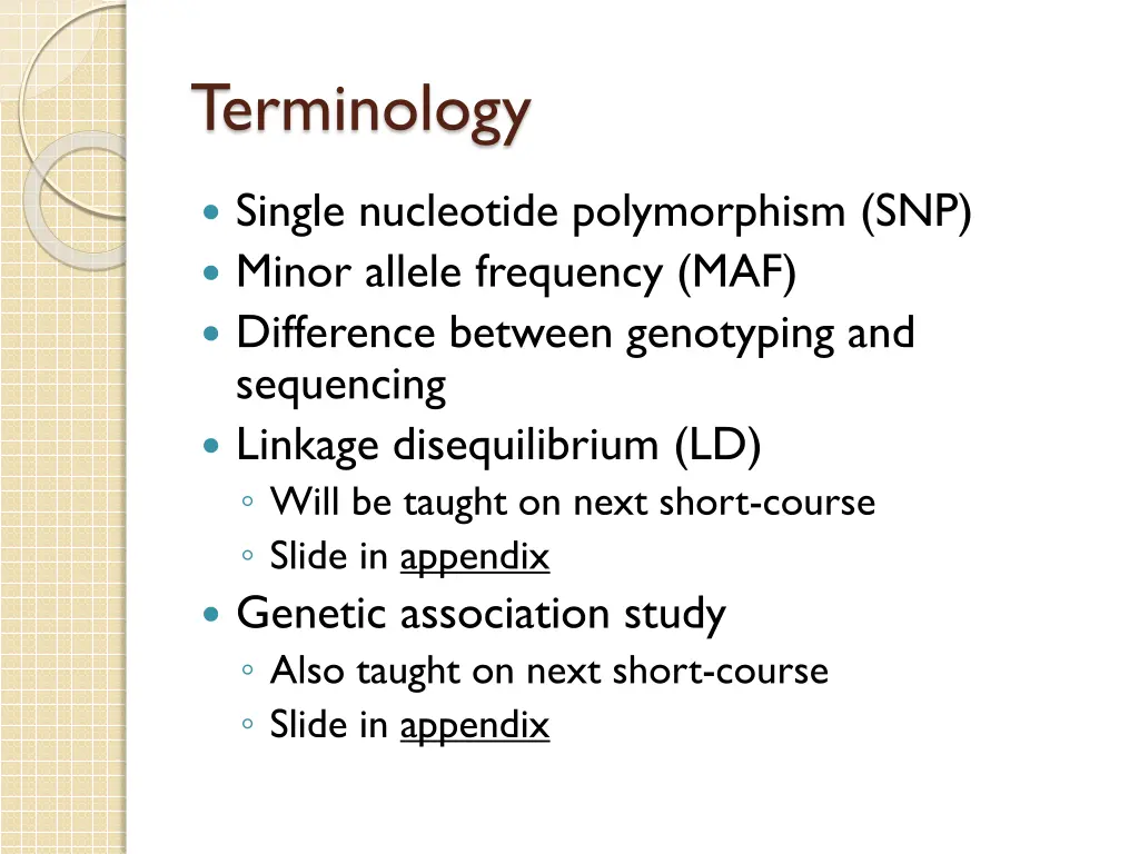 terminology