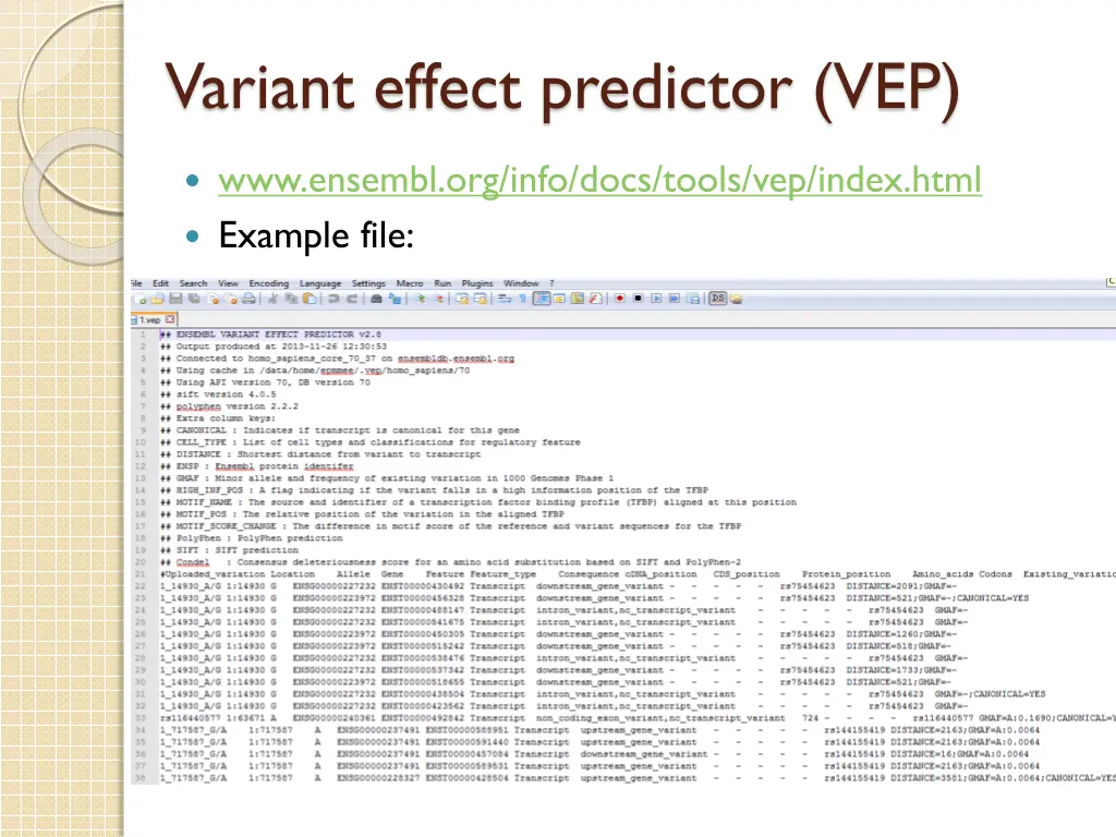variant effect predictor vep