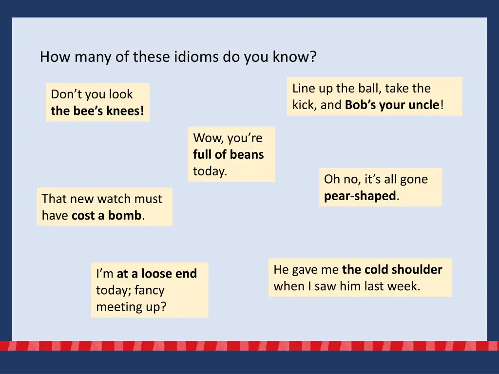 how many of these idioms do you know