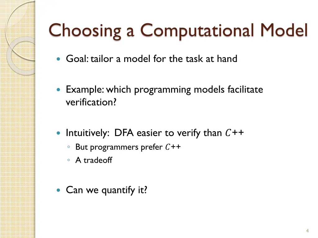 choosing a computational model