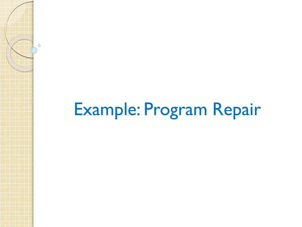 example program repair