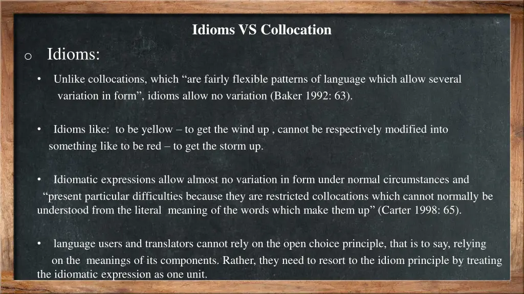 idioms vs collocation