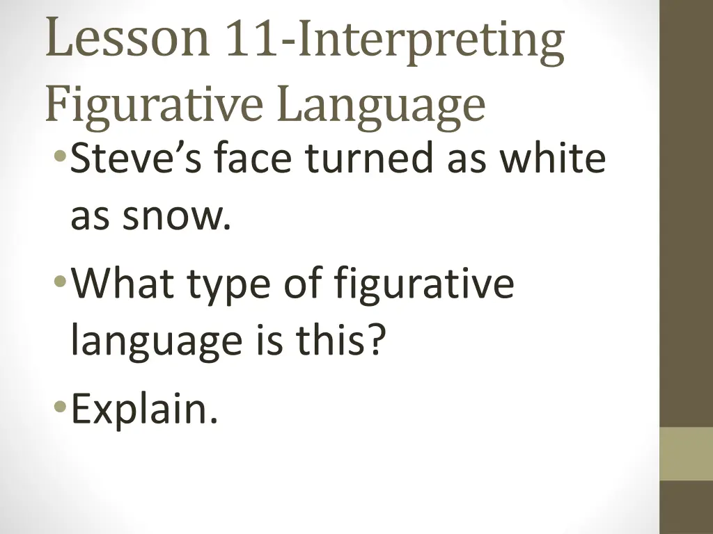 lesson 11 interpreting figurative language steve