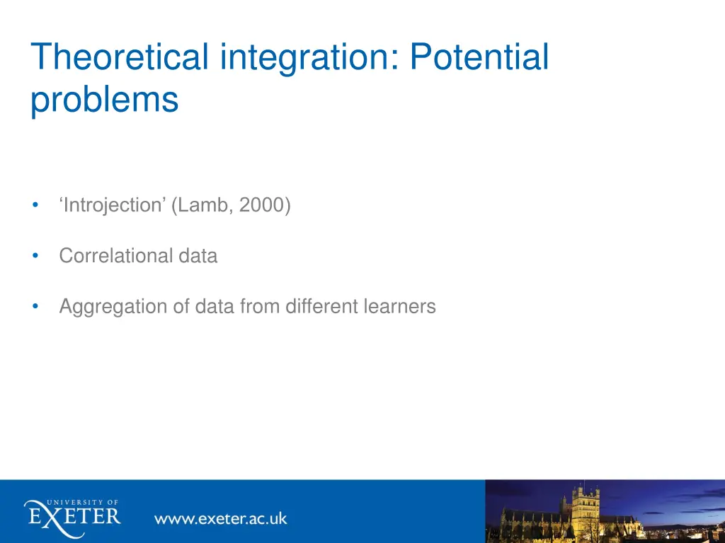 theoretical integration potential problems