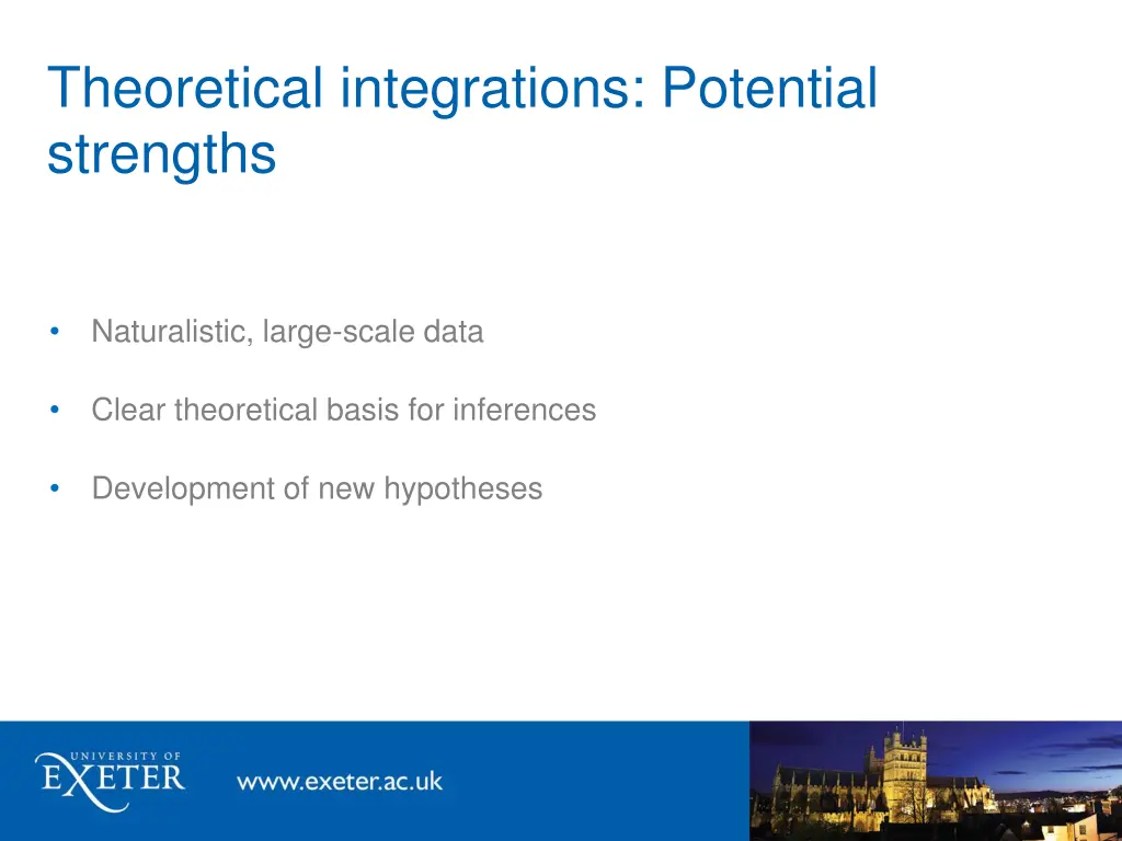 theoretical integrations potential strengths