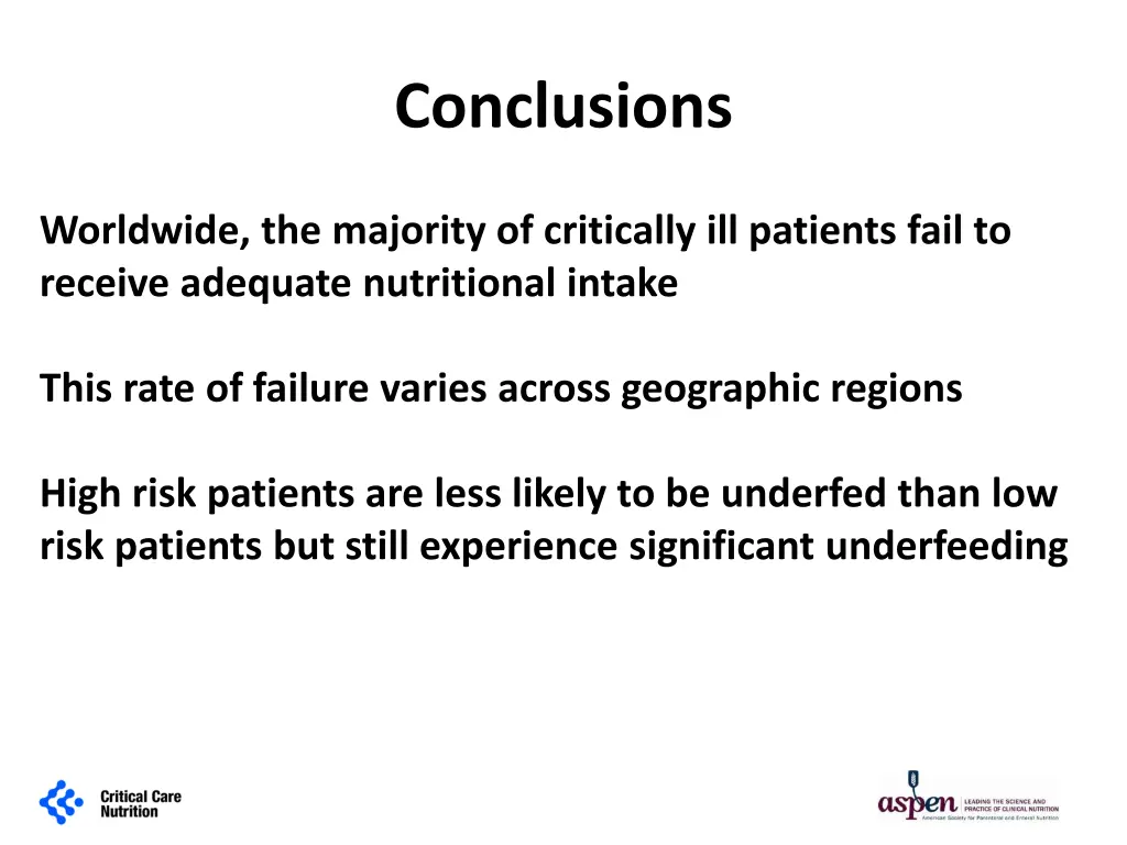 conclusions