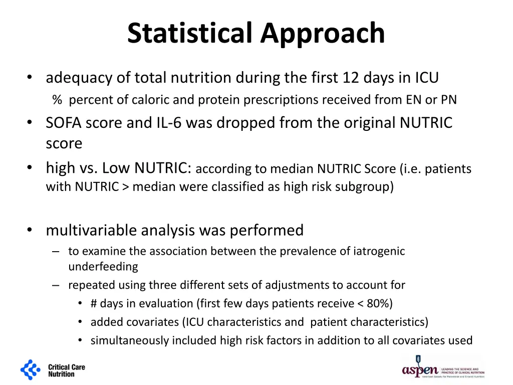 statistical approach