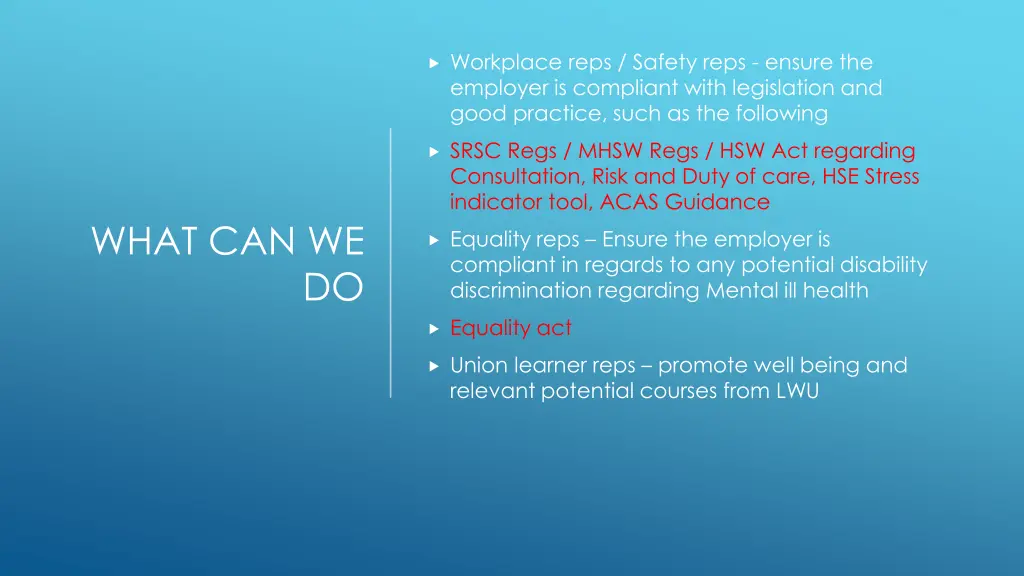 workplace reps safety reps ensure the employer