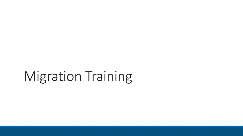 migration training