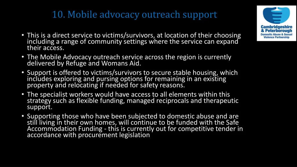 10 mobile advocacy outreach support