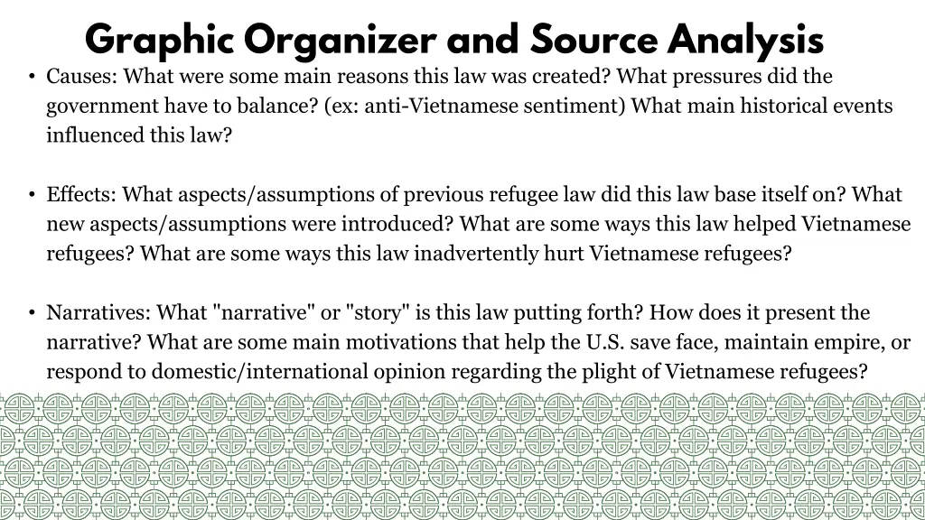 graphic organizer and source analysis