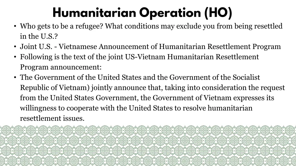 humanitarian operation ho