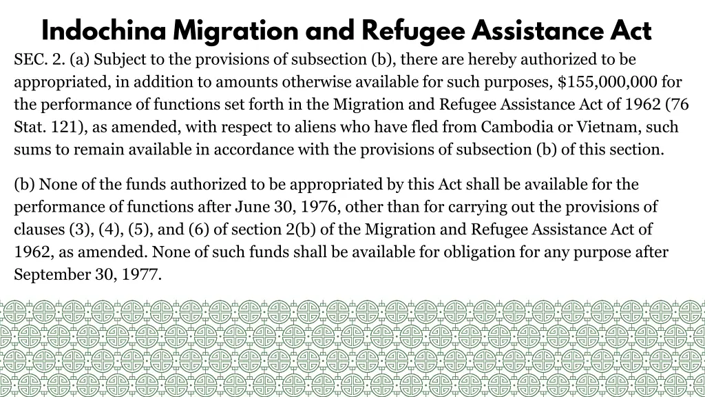 indochina migration and refugee assistance act 1