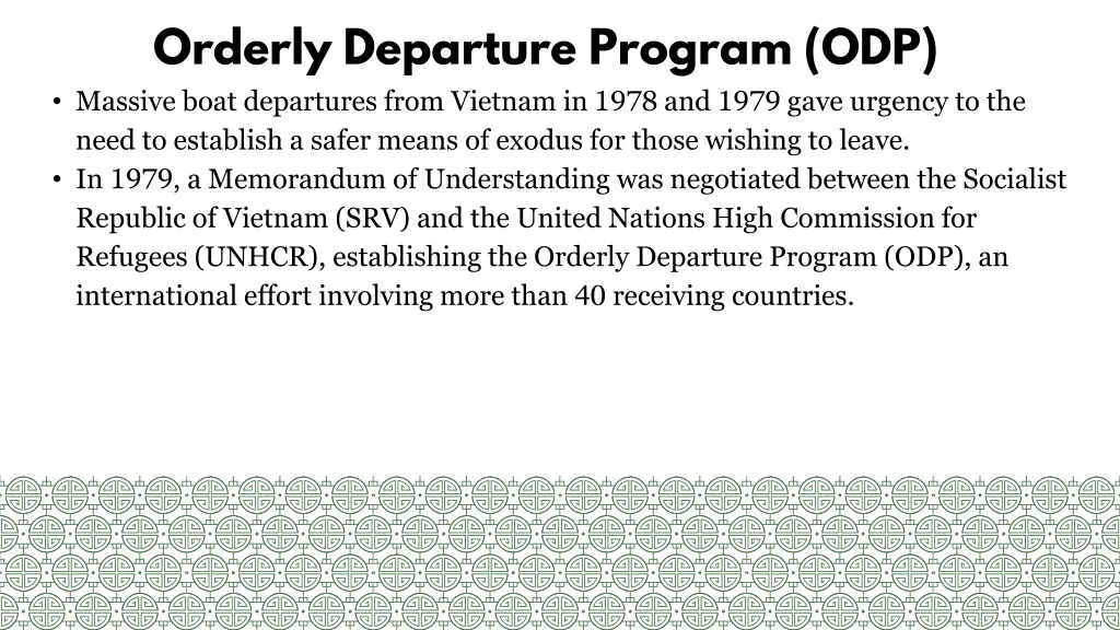 orderly departure program odp