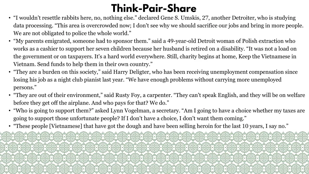think pair share 1