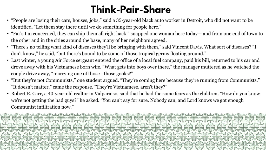 think pair share