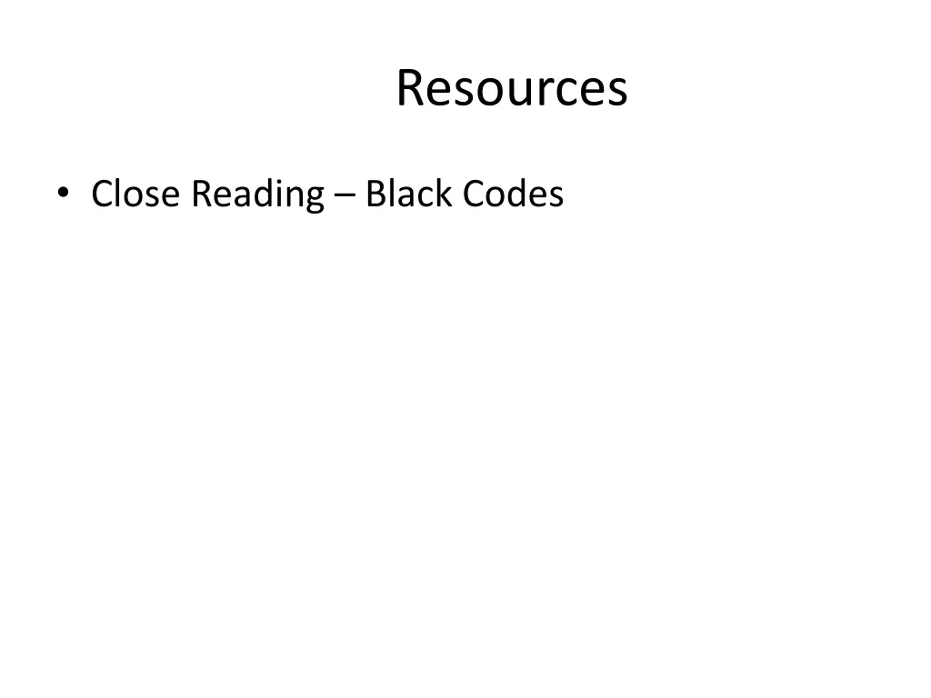 resources