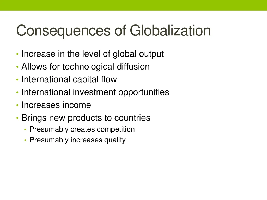 consequences of globalization
