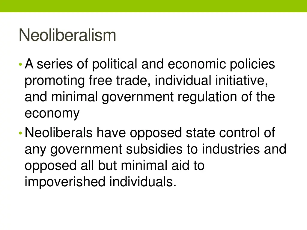 neoliberalism