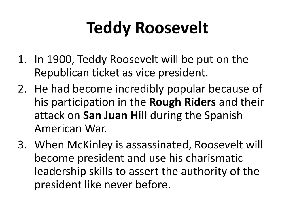 teddy roosevelt
