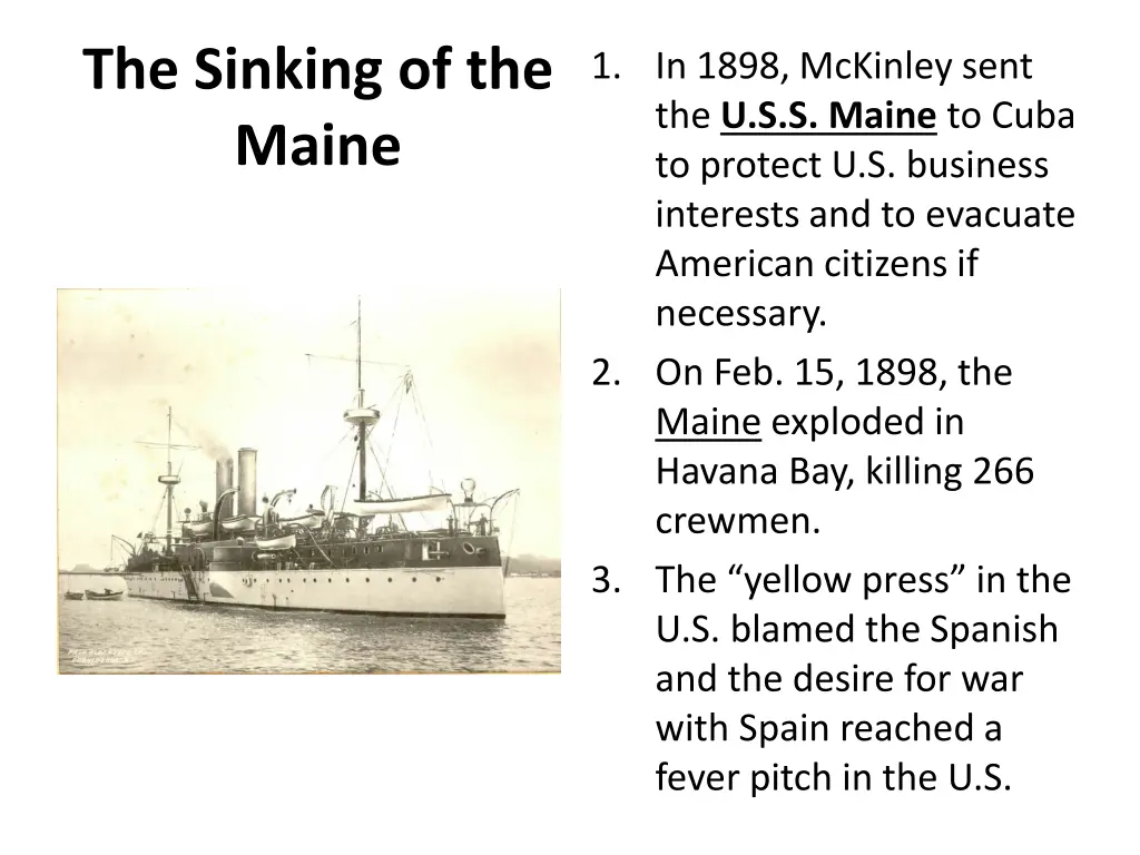 the sinking of the maine
