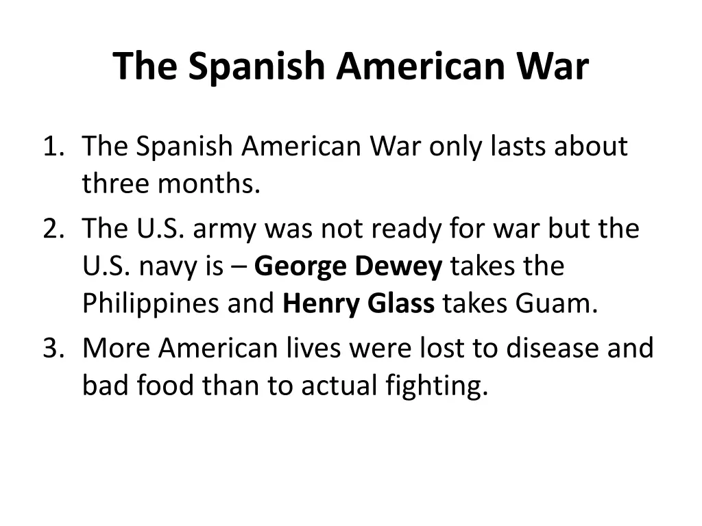 the spanish american war 1