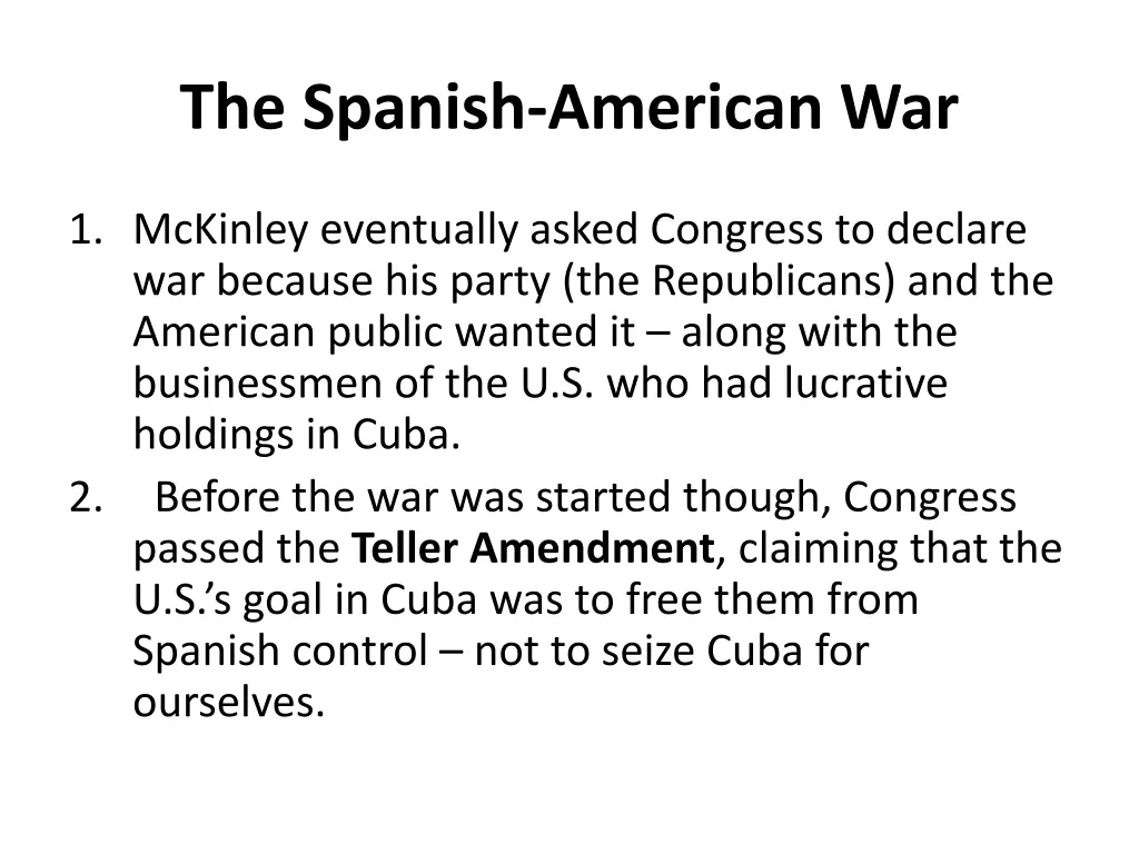 the spanish american war