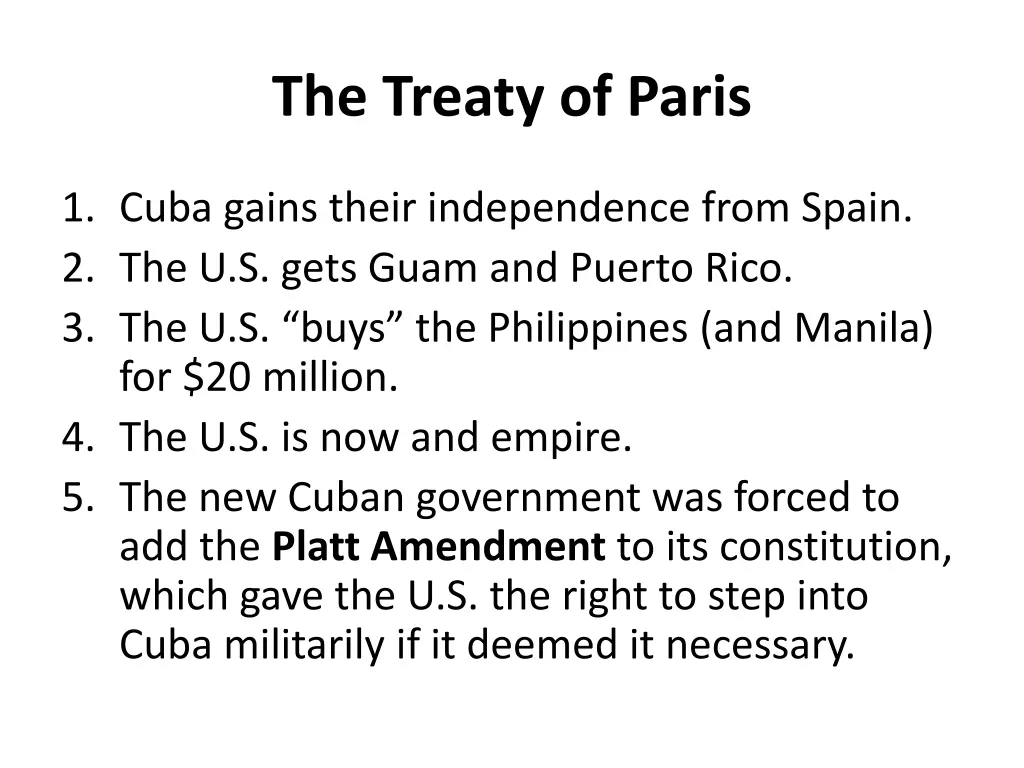 the treaty of paris