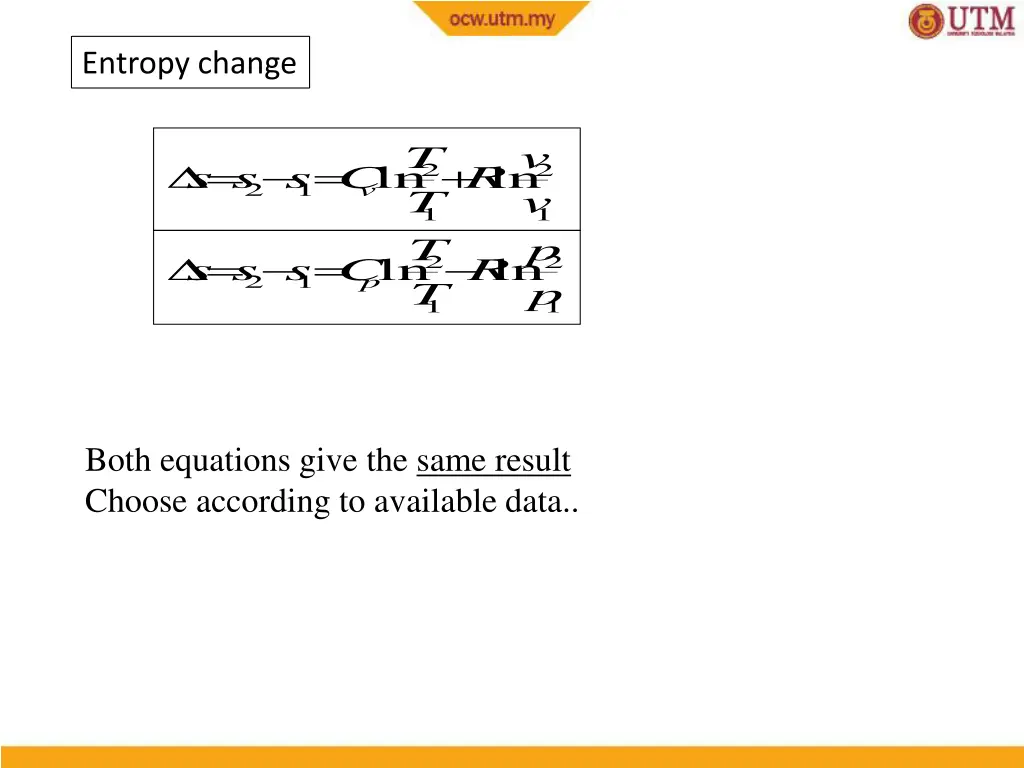 entropy change
