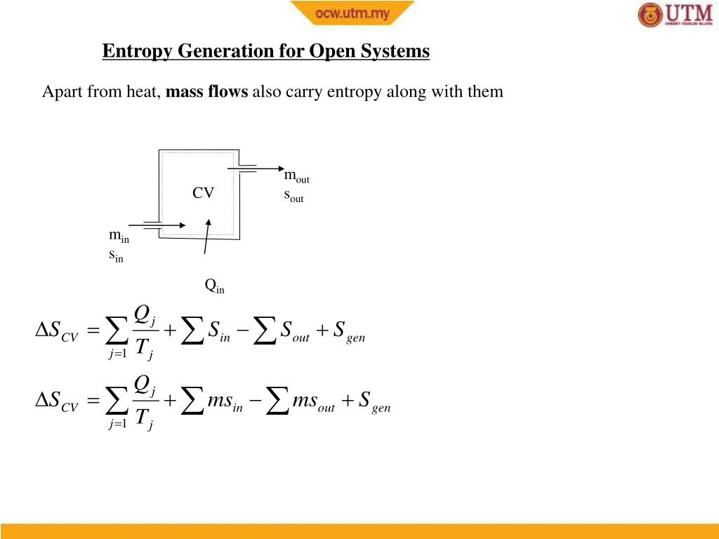 entropy generation for open systems