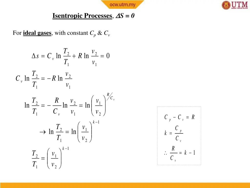 isentropic processes s 0