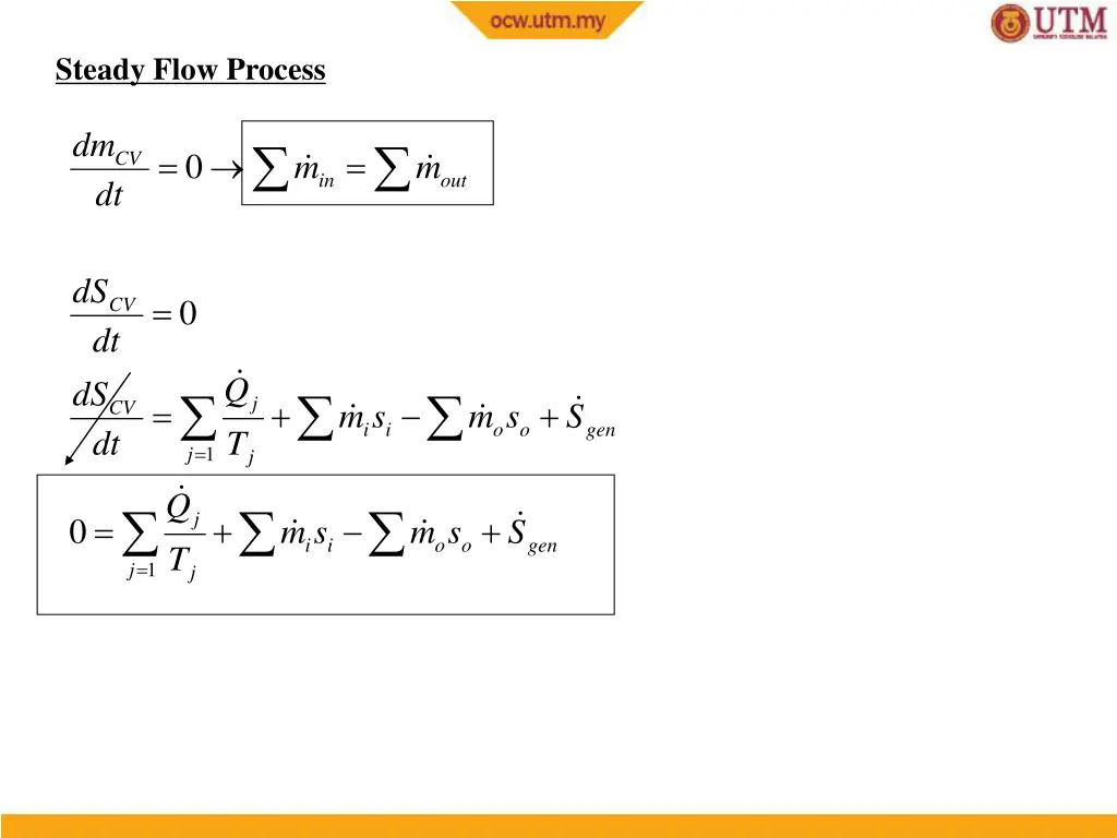 steady flow process