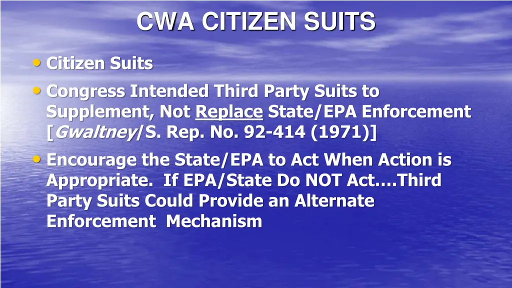 cwa citizen suits