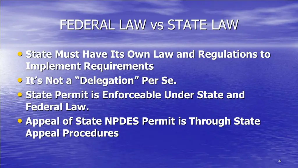 federal law vs state law