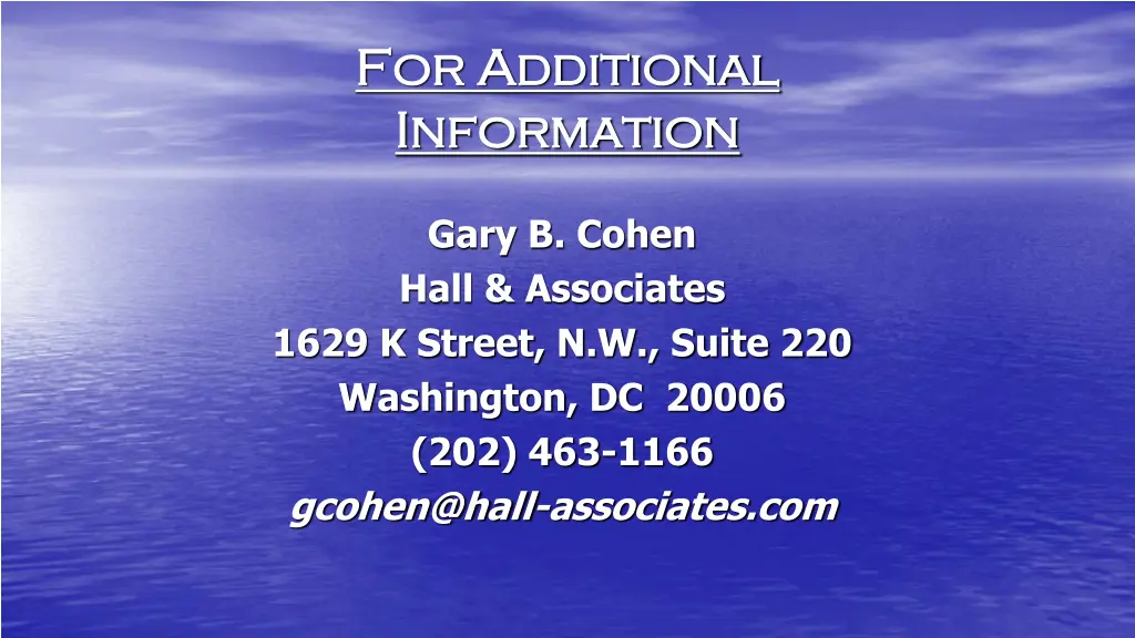 for additional for additional information