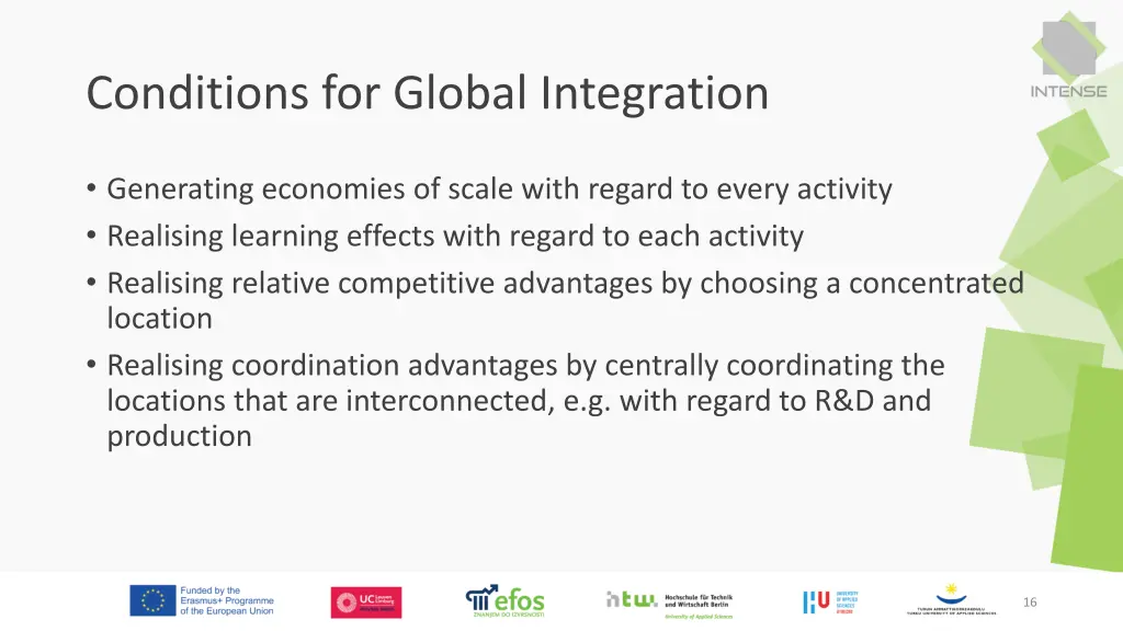 conditions for global integration