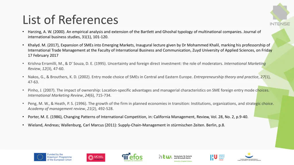 list of references harzing a w 2000 an empirical