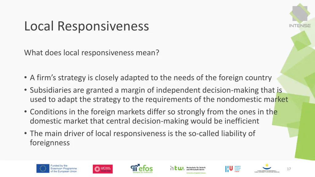 local responsiveness