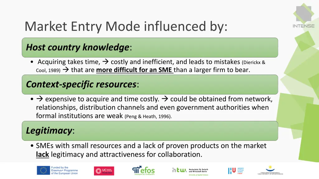market entry mode influenced by
