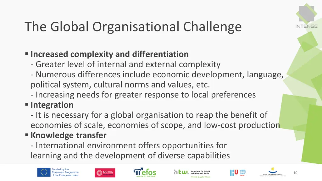 the global organisational challenge