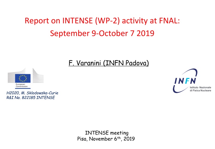 report on intense wp 2 activity at fnal september