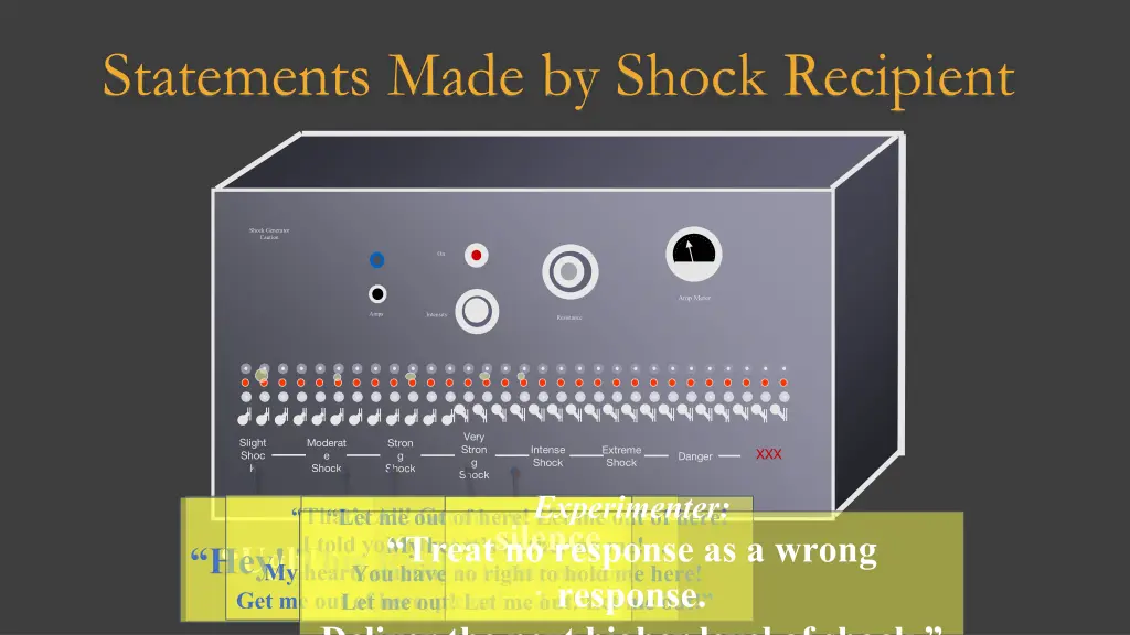 statements made by shock recipient