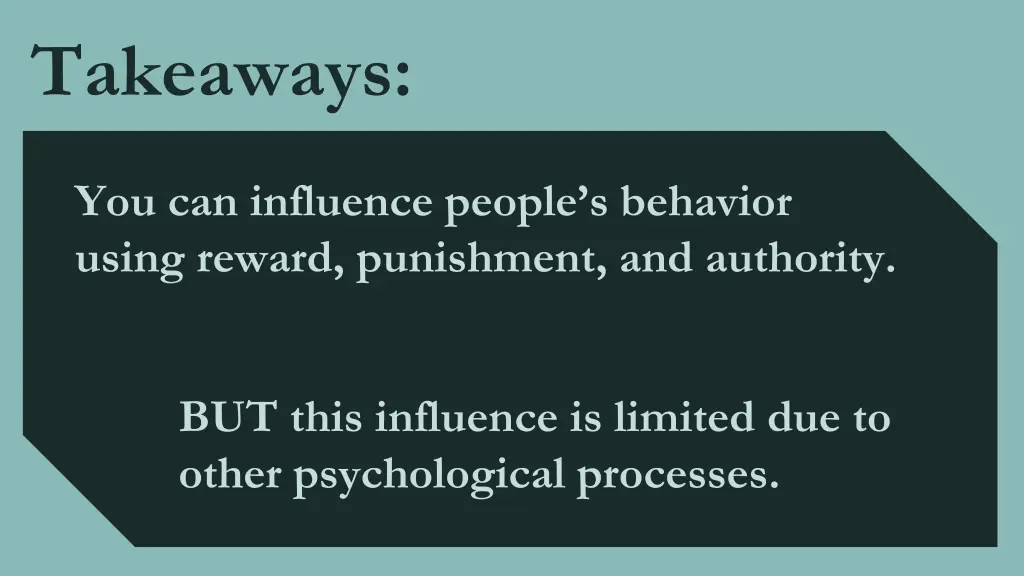 takeaways