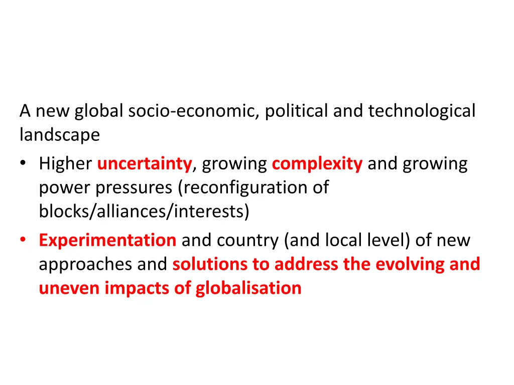 a new global socio economic political