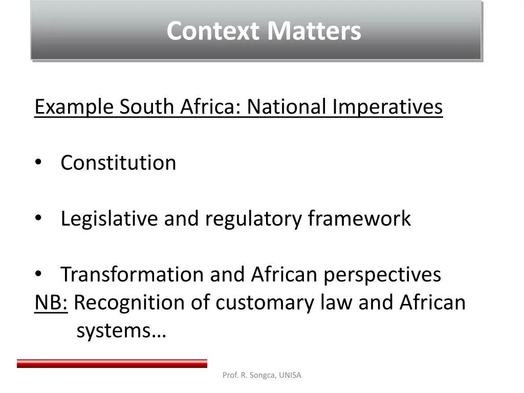 context matters