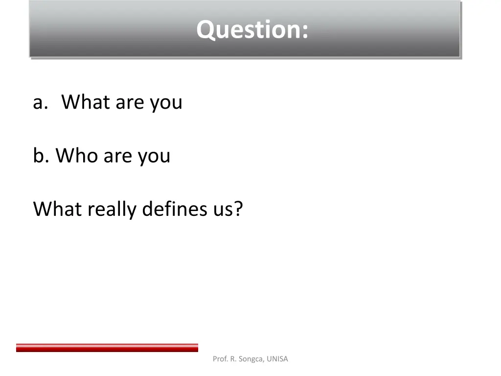 question